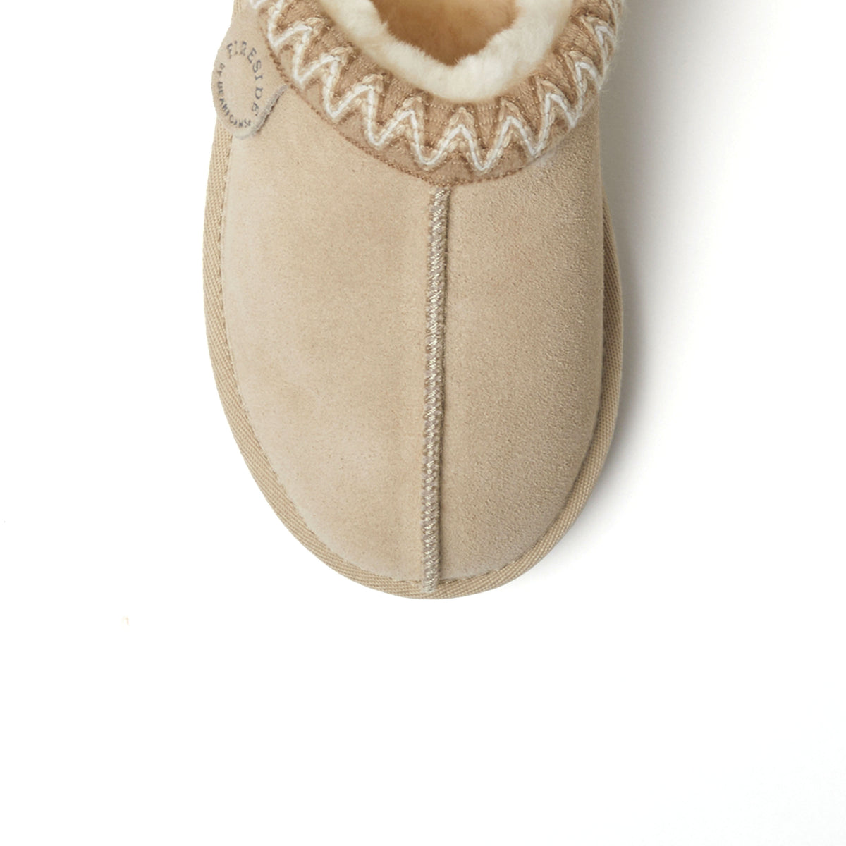 Women's Fireside by Dearfoams Greta Genuine Shearling Clog With Taping - Water Resistant | Dearfoams