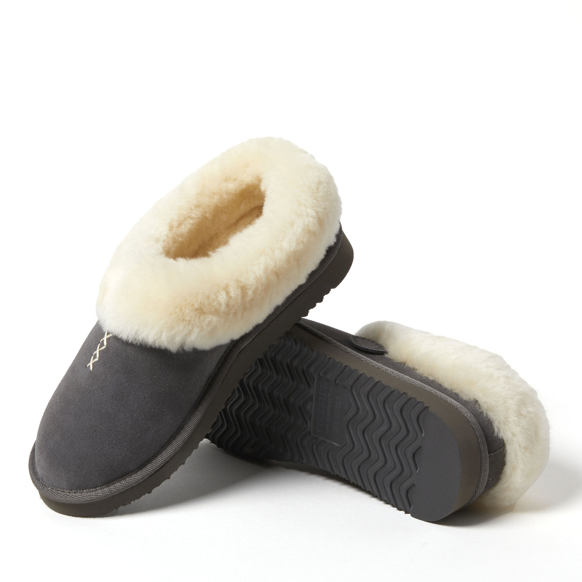 Women's Fireside by Dearfoams Adelaide Genuine Shearling Clog Slipper - Water Resistant | Dearfoams