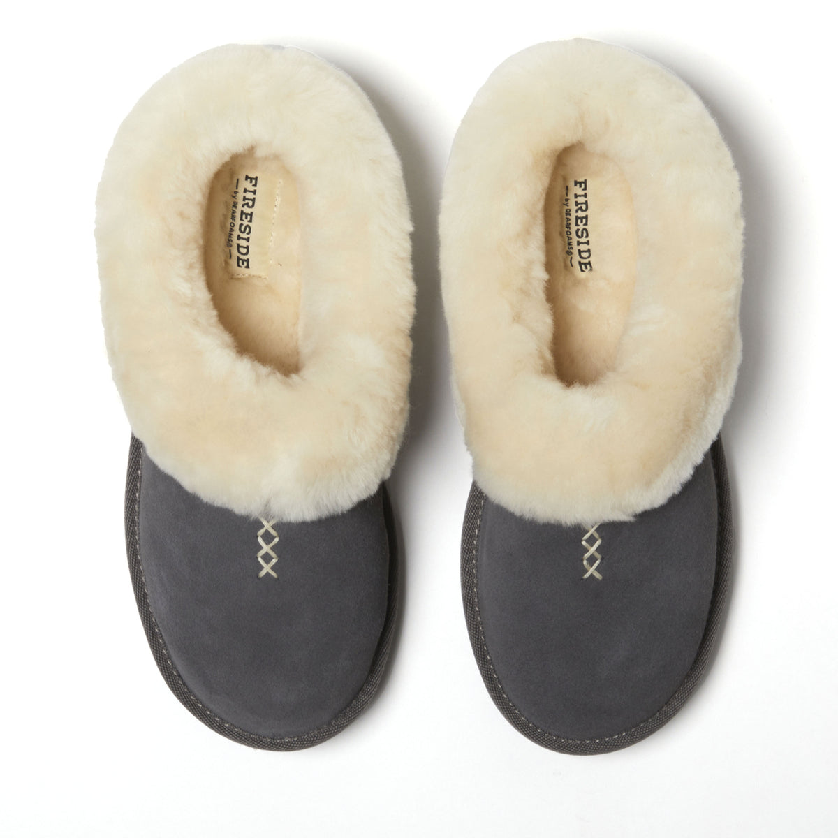 Women's Fireside by Dearfoams Adelaide Genuine Shearling Clog Slipper - Water Resistant | Dearfoams