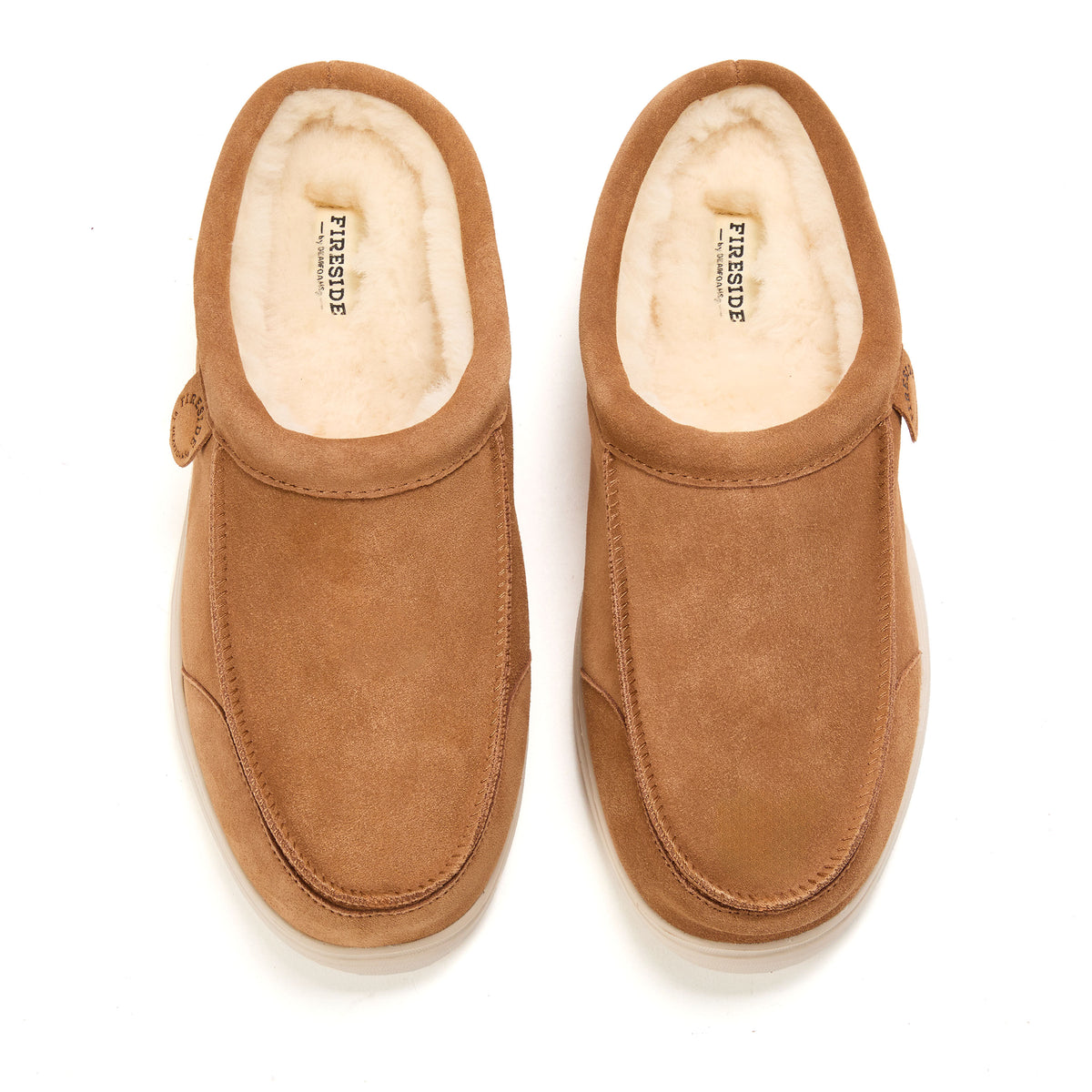 Men's Fireside by Dearfoams Lithgow Genuine Shearling Clog | Dearfoams