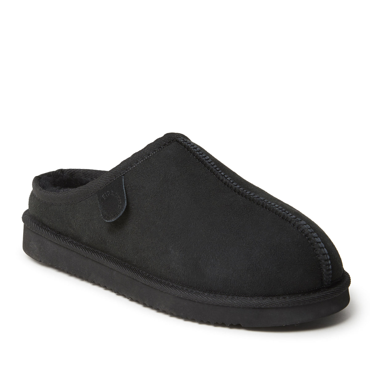 Men's Fireside by Dearfoams Grafton Genuine Shearling Clog Slipper with Woven Accent | Dearfoams