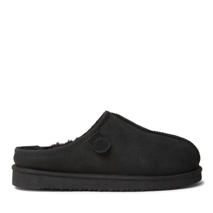 Men's Fireside by Dearfoams Grafton Genuine Shearling Clog Slipper with Woven Accent | Dearfoams