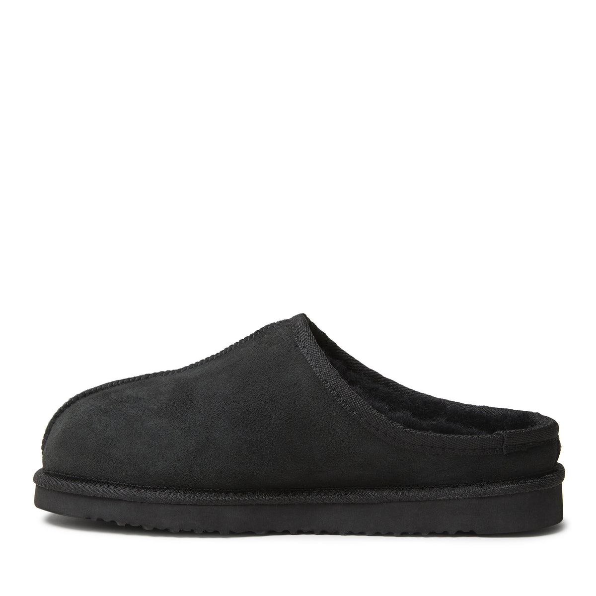 Men's Fireside by Dearfoams Grafton Genuine Shearling Clog Slipper with Woven Accent | Dearfoams