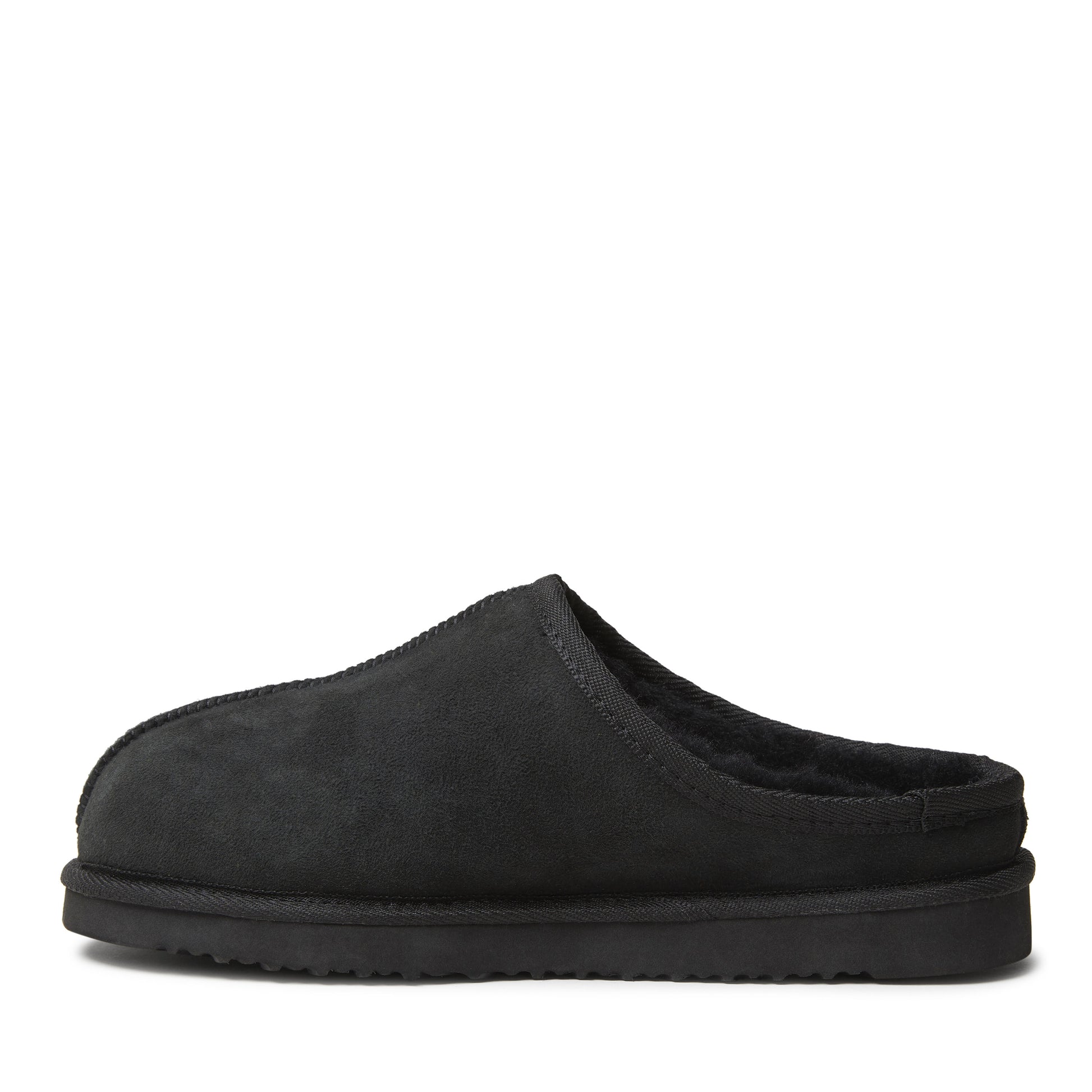 Men's Fireside by Dearfoams Grafton Genuine Shearling Clog Slipper with Woven Accent | Dearfoams