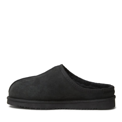 Men's Fireside by Dearfoams Grafton Genuine Shearling Clog Slipper with Woven Accent | Dearfoams