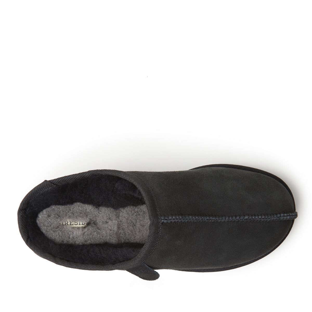 Men's Fireside by Dearfoams Grafton Genuine Shearling Clog Slipper with Woven Accent | Dearfoams