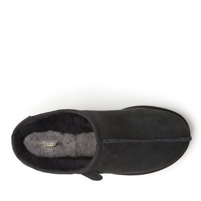 Men's Fireside by Dearfoams Grafton Genuine Shearling Clog Slipper with Woven Accent | Dearfoams