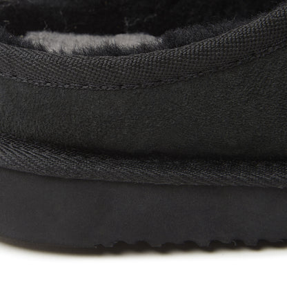 Men's Fireside by Dearfoams Grafton Genuine Shearling Clog Slipper with Woven Accent | Dearfoams