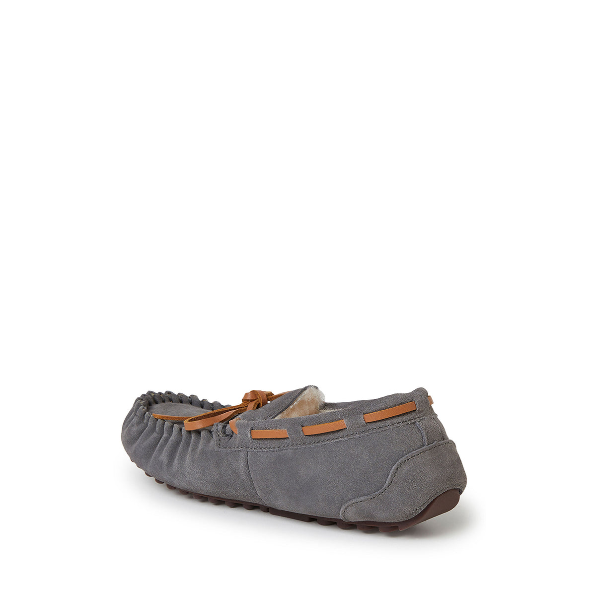 Kid's Fireside by Dearfoams Parke Genuine Shearling Moccasin Slipper | Dearfoams