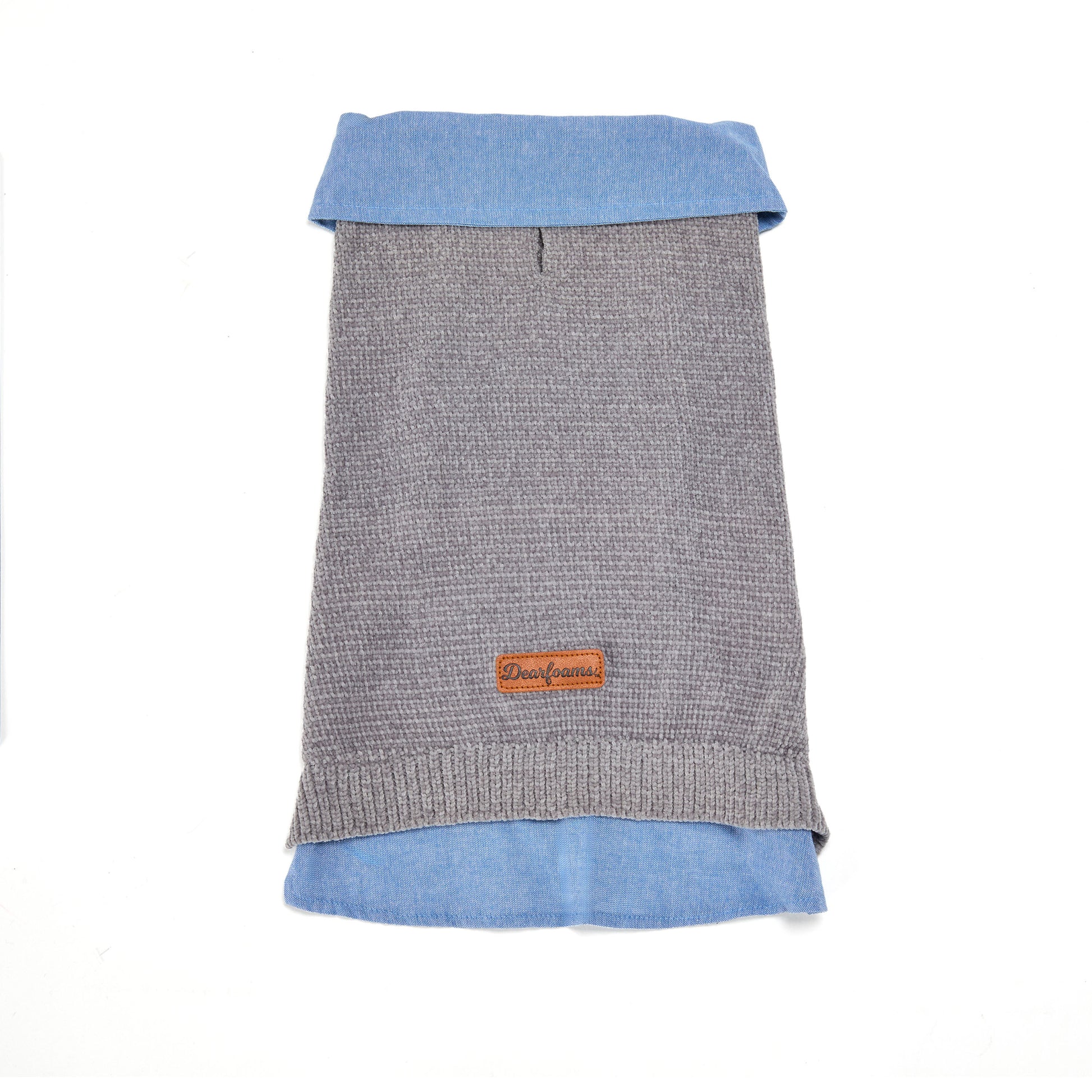 Grey Chenille and Chambray Dog Jacket | Dearfoams