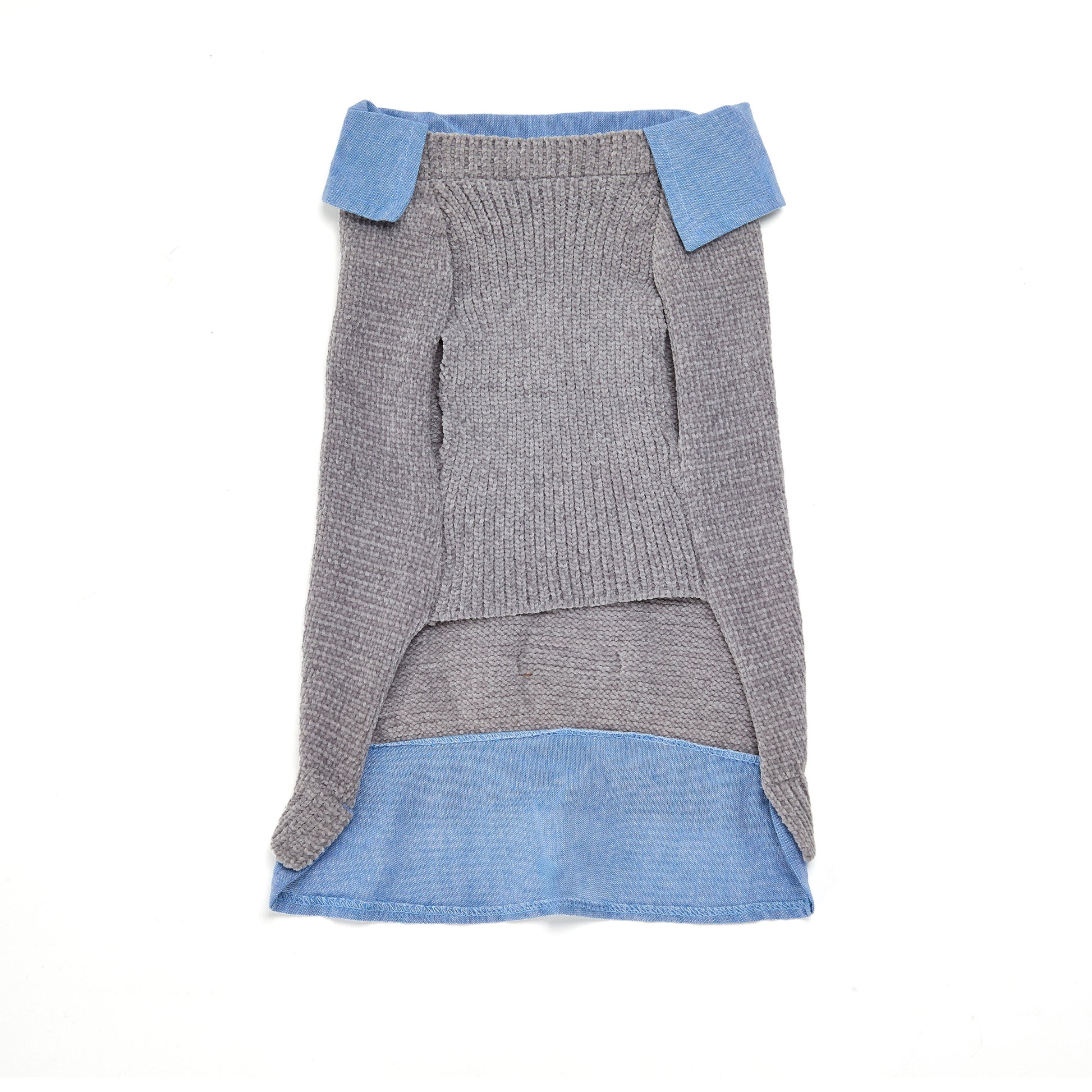 Grey Chenille and Chambray Dog Jacket | Dearfoams