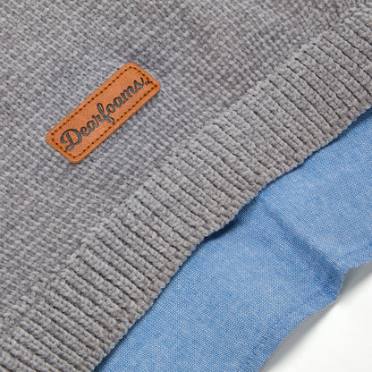 Grey Chenille and Chambray Dog Jacket | Dearfoams