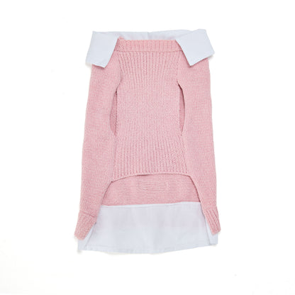 Pink Chenille and Chambray Dog Jacket | Dearfoams