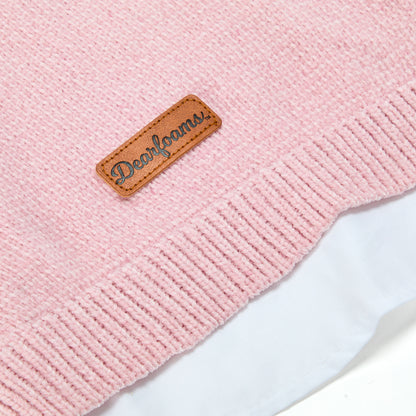 Pink Chenille and Chambray Dog Jacket | Dearfoams