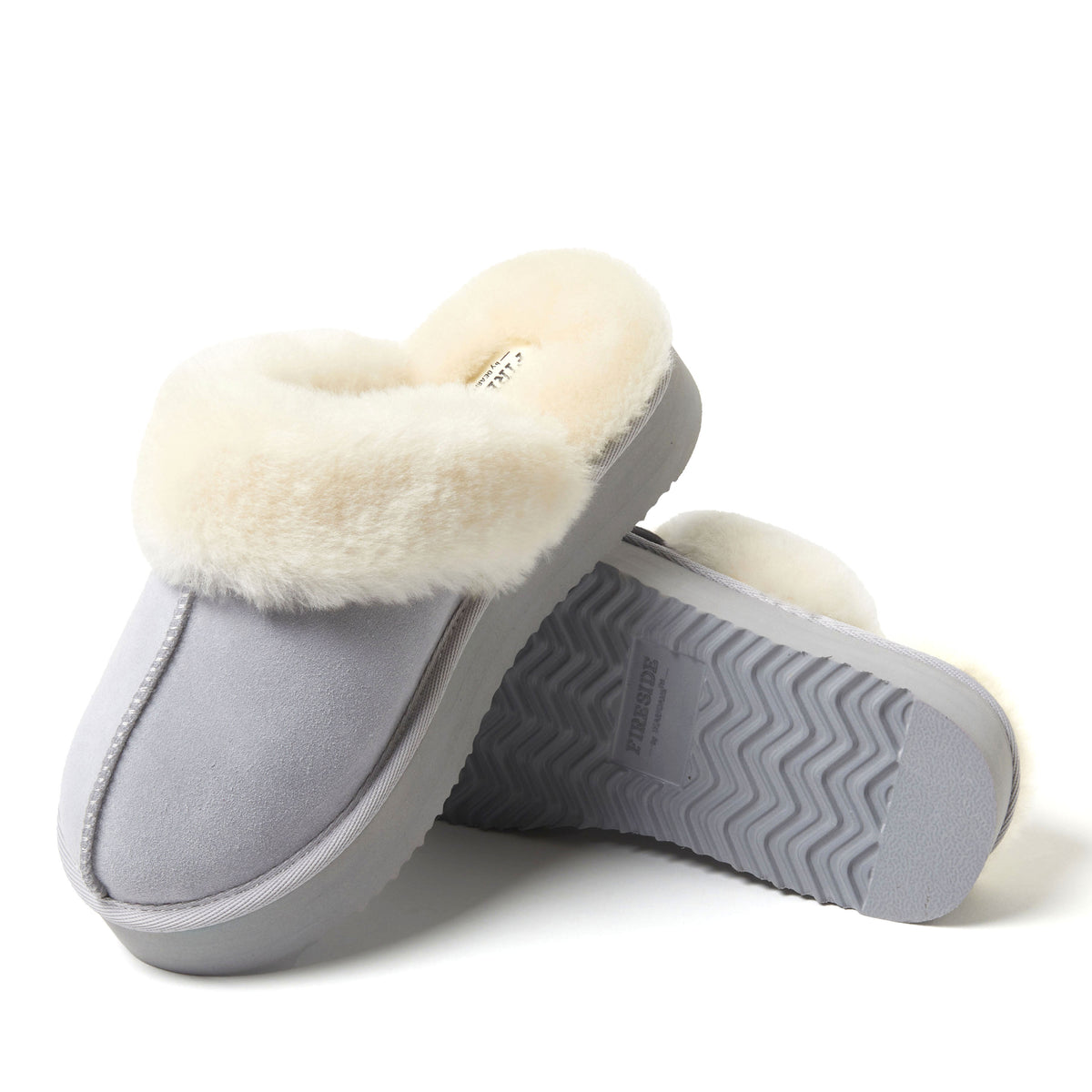 Women's Fireside by Dearfoams Melton Genuine Shearling Platform Scuff | Dearfoams