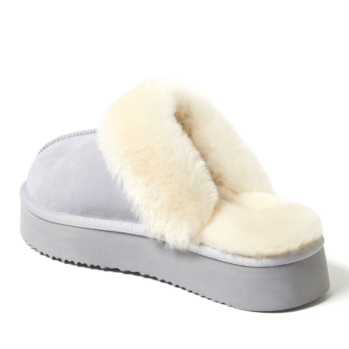 Women's Fireside by Dearfoams Melton Genuine Shearling Platform Scuff | Dearfoams