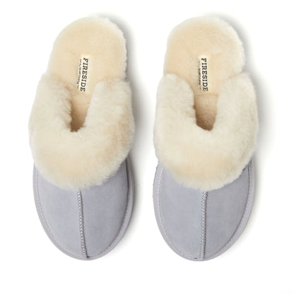Women's Fireside by Dearfoams Melton Genuine Shearling Platform Scuff | Dearfoams