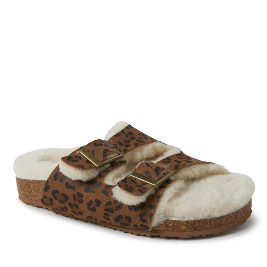 Tamworth Cork Molded Footbed Women's Double Band Slides  | Dearfoams
