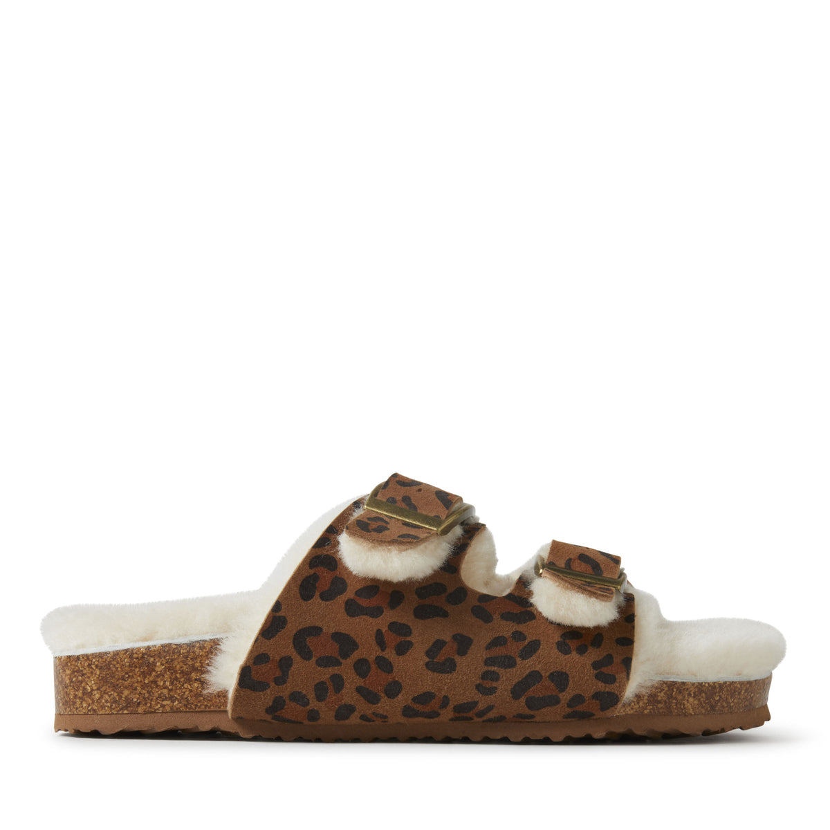 Tamworth Cork Molded Footbed Women's Double Band Slides  | Dearfoams