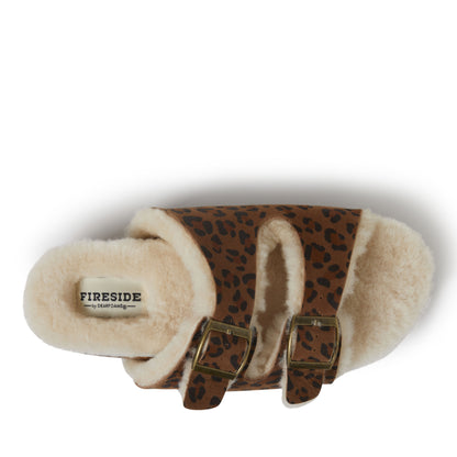 Tamworth Cork Molded Footbed Women's Double Band Slides  | Dearfoams
