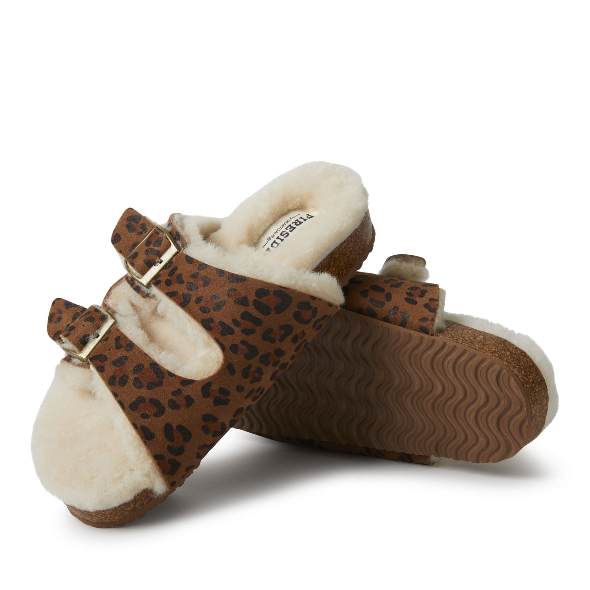 Tamworth Cork Molded Footbed Women's Double Band Slides  | Dearfoams