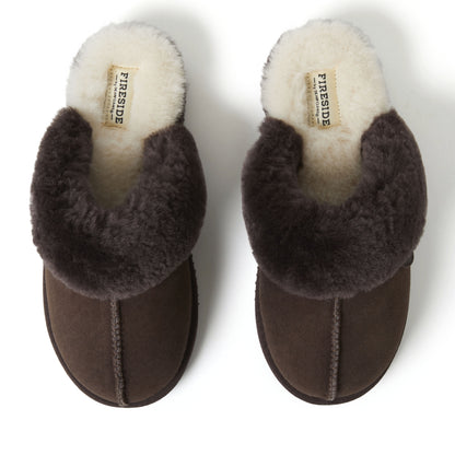 Women's Fireside by Dearfoams Sydney Genuine Shearling Scuff Slipper | Dearfoams