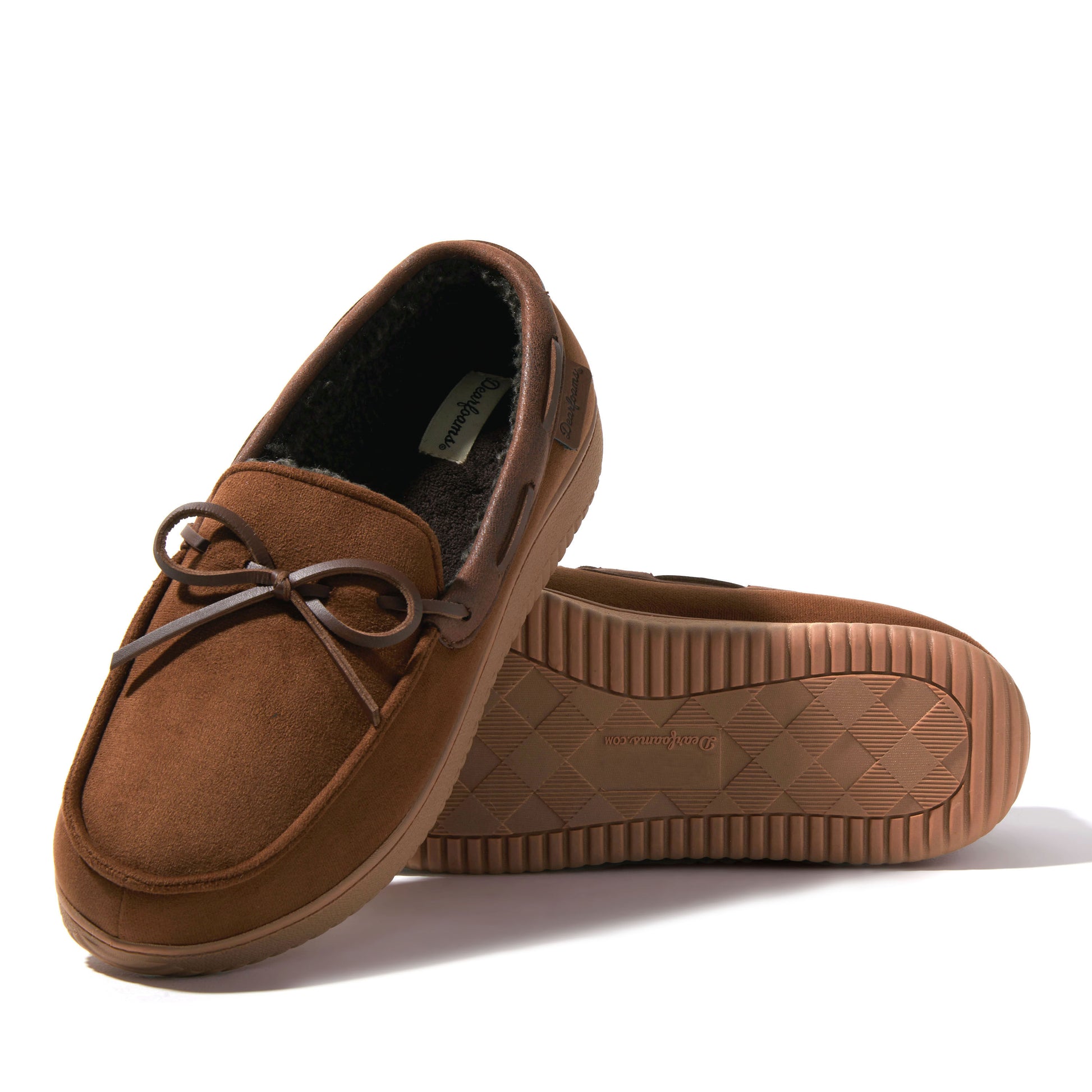 Men's Pierce Microsuede Moccasin With Tie | Dearfoams