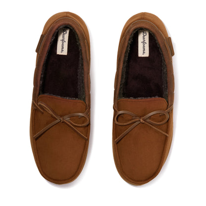 Men's Pierce Microsuede Moccasin With Tie | Dearfoams