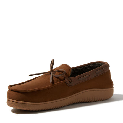 Men's Pierce Microsuede Moccasin With Tie | Dearfoams
