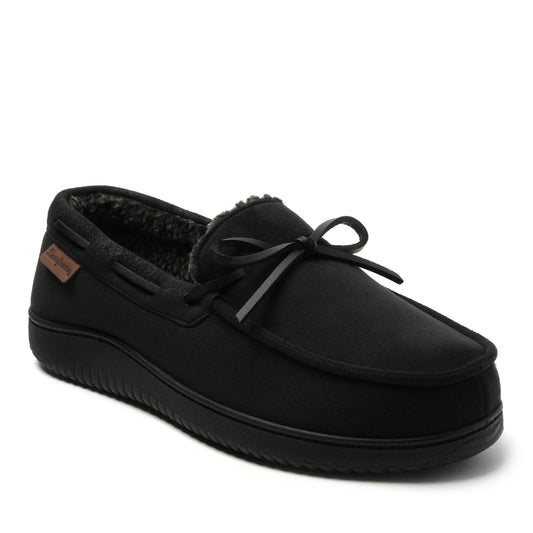 Men's Pierce Microsuede Moccasin With Tie | Dearfoams