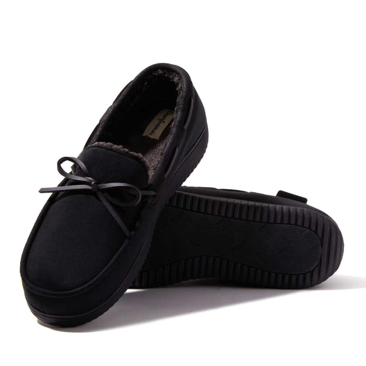 Men's Pierce Microsuede Moccasin With Tie | Dearfoams