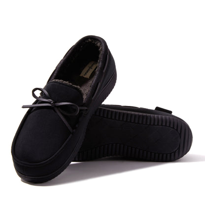 Men's Pierce Microsuede Moccasin With Tie | Dearfoams