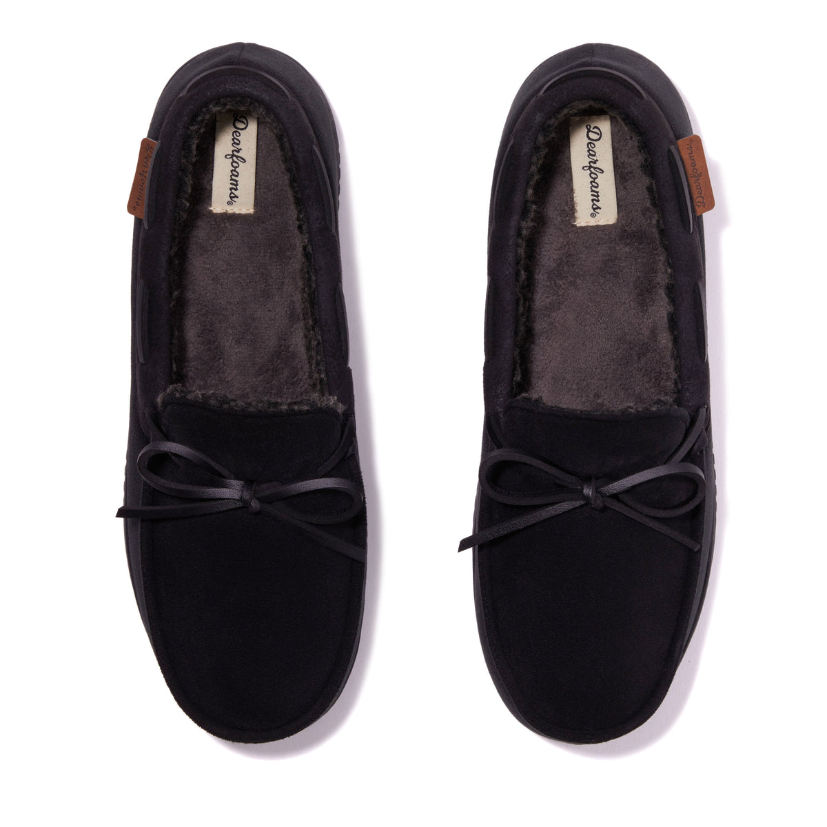 Men's Pierce Microsuede Moccasin With Tie | Dearfoams