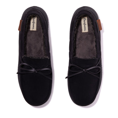 Men's Pierce Microsuede Moccasin With Tie | Dearfoams