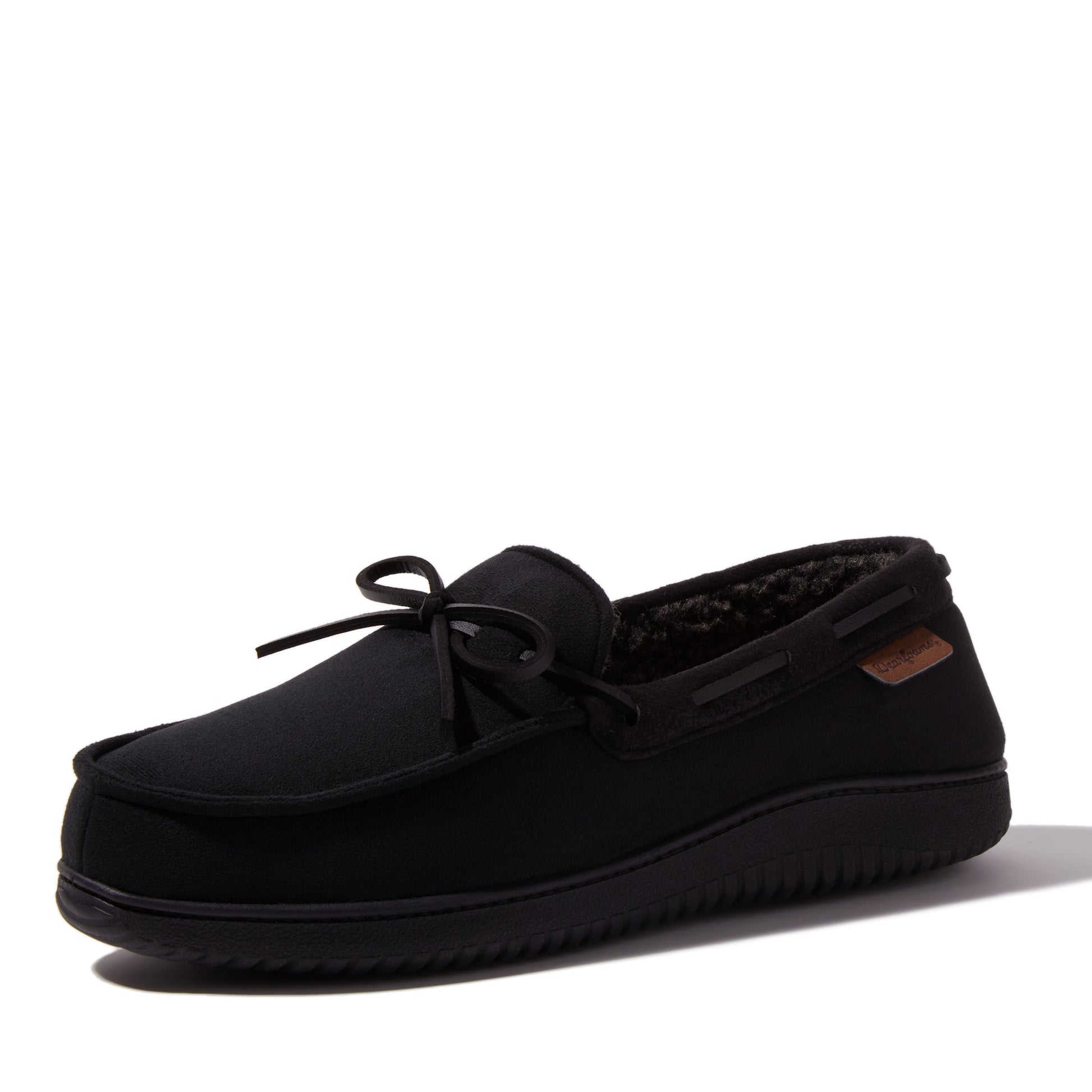 Men's Pierce Microsuede Moccasin With Tie | Dearfoams