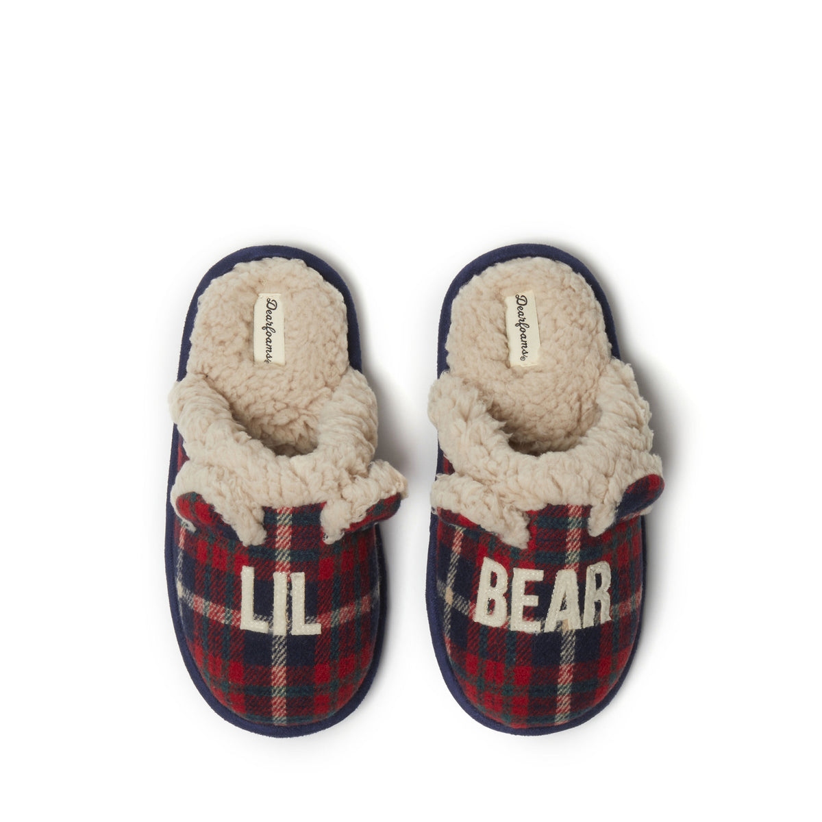 Kids Lil Bear Plaid Scuff | Dearfoams